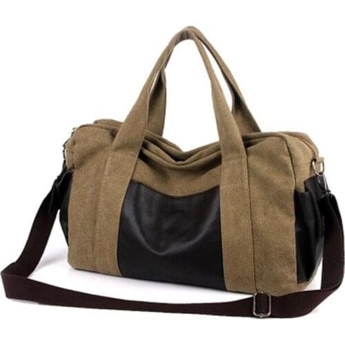 Canvas Gym Bag Men Women Sports Bag for Fitness Outdoor Traveling Handbags Durable Multifunctional Training Shoulder Bag