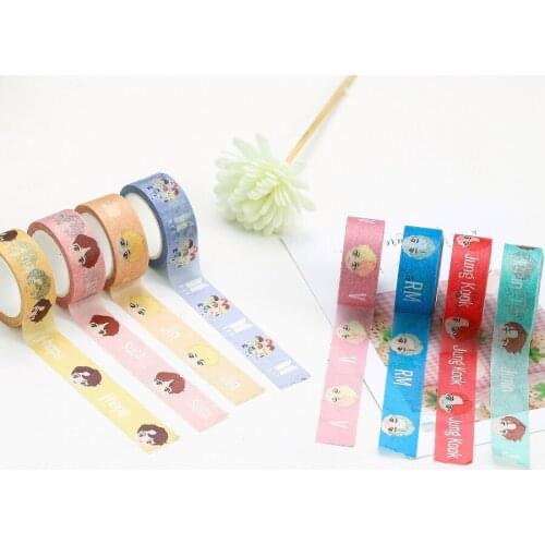 HQbts bulletproof youth New cartoon washi tape, paper tape, peripheral same style