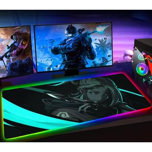 RGB Valorant Mouse Pad XXL 90x30 Gaming Mause Pad 60X30 Mousepad Alfombrilla Raton Rubber No-slip with Backlit Tapis De Souris