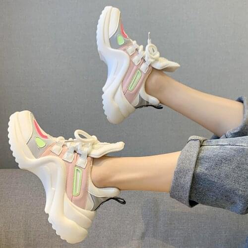 2020Shoes Sneakers for Women Autumn Vulcanize Thick Sole Running Casual Shoe Woman Breathable Lightweight Sneakers