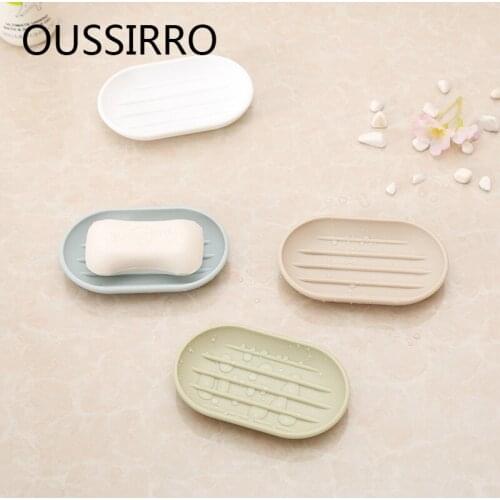 Four Colors Soap Dish Simple Classic Plastic Soap Box Cartoon Bathroom Sink Pool Drained No Toxic Material