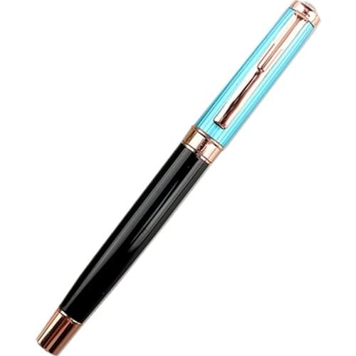 PAILI 117 Metal Fountain Beautiful Diamond cover Nib F 0.5mm Size Straight Line Writing Ink Pen for Business Office