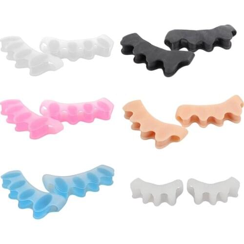 1 Pair Toe Separator Flexible Finger Spacer Toe Separating Straighteners THallux Valgus Corrector Orthopedic Hammer Straighter