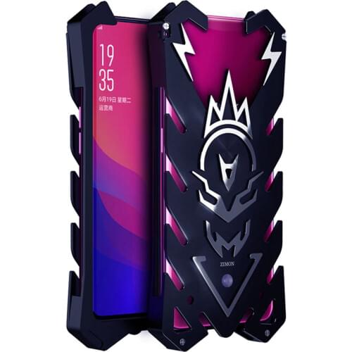 OPPO Find X Zimon Luxury New Thor Heavy Duty Armor Metal Bumper Aluminum Phone Case For OPPO Find X Case 6.42"