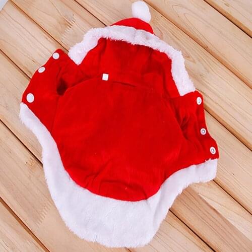 Dog Costumes Christmas Angel Wing Dog Coat Santa Suit Fancy Pet Gift - Red