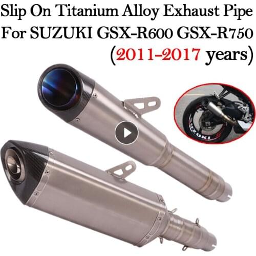 Slip On For SUZUKI GSX-R650 GSX-R750 GSX R650 GSX R750 2011 - 2017 Motorcycle Modified Titanium Alloy Exhaust Escape Link Pipe