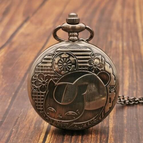 Vintage Anime Movie Theme Quartz Pocket Watch Women Men Pendant Necklace Souvenir Chirdren Girl Kid Best Gift