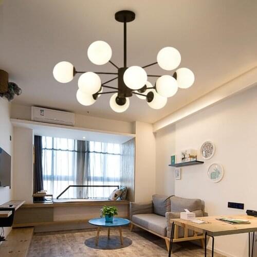 Vintage magic hanging light stylish sphere ball industrial LOFT Iron droplight Black Gold tree classic modern LED pendant lamp