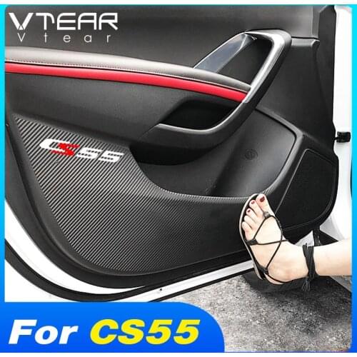 Vtear Car Inner Door Anti-Dirty Cover Accessories Storage Box Anti-Kick Pad Stickers Decoration Interior Parts For Changan CS55