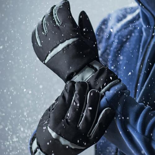 OhSunny Winter Anti Slip Ski Cycling Gloves Full Finger Wrist Velcro Warm Lined With Fleece Windproof Waterproof Motorcycle