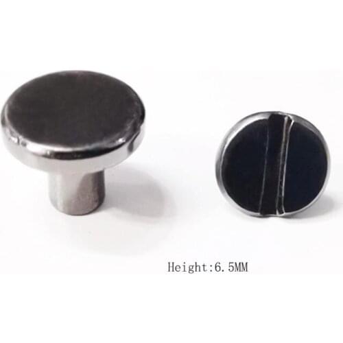 100Pcs/Set Of 6.5mm Copper Flat Head Rivet Fixing Nut Belt Fixing Screw For Leather Craft Diy Accessories