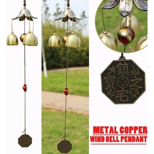 3 Bells Metal Lucky Wind Chimes Outdoor Yard Garden Home Hanging Decor Ornament For Home Garden Decorations Wind Chimes