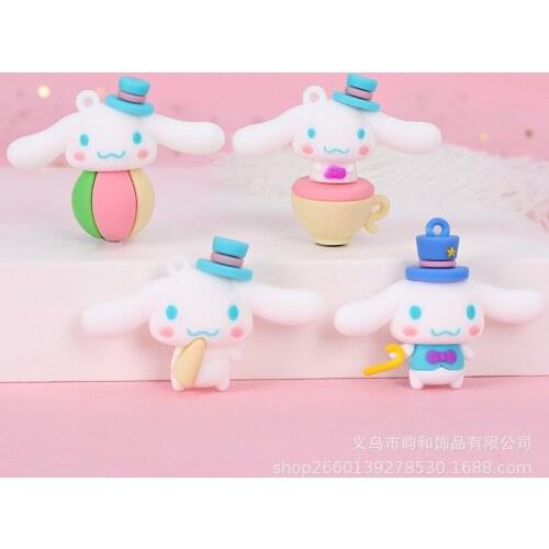 4 PVC cartoon drip rubber circus chapter big ears dog Yugui dog doll DIY materials doll ornaments pendant accessories