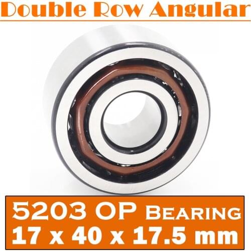 5203 OPEN Bearing 17 x 40 x 17.5 mm ( 1 PC ) Axial Double Row Angular Contact 5203 3203 3056203 Ball Bearings