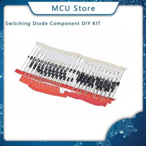 8values=100pcs 1N5399 1N5408 1N4148 1N4007 1N5819 1N5822 FR107 FR207 Switching Diode component diy kit original