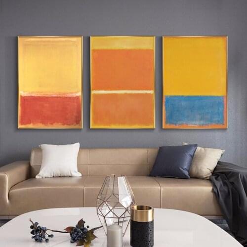 Mark Rothko Abstract Canvas Painting Exhibition Poster Museum Print Gallery Wall Art Picture for Aisle Living Room Home Decor