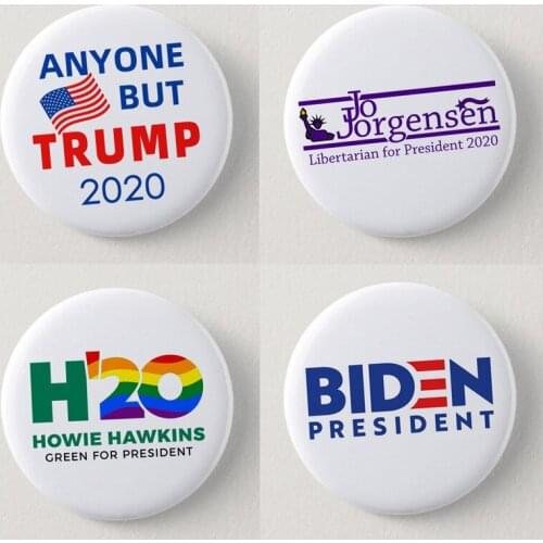 U.S.A United States American flag Lapel pins Butto Donald Trump pins Joe Biden Jo Jorgensen Howie Hawkins Green for president