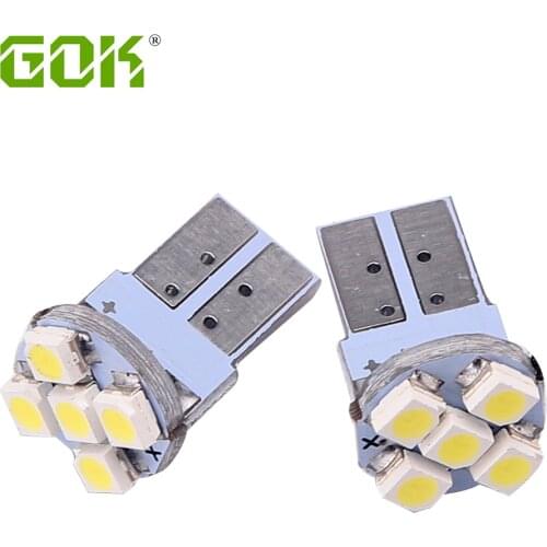 100pcs/lot Car T10 5smd 1210 3528 w5w 194 t10 5 led Car led Interior Lamp led Automobile Car wedge parking dome light