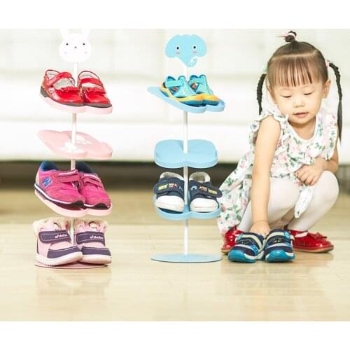 BF040 Home Furniture Cute Shoe Rack Kid Children Cartoon Animal design Shoe Rack Holder Stand Storage Capacity 67cm