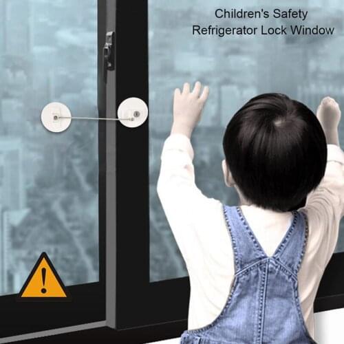 Window Safety Locks Lockable Cable Restrictor with Key Multifunctional Cabinet Door Security Guard for Baby Safety