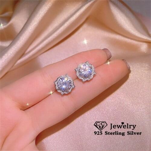 CC Luxury Stud Earrings For Women Fine Jewelry Party Wedding Accessories S925 Silver Earring Set CCE750