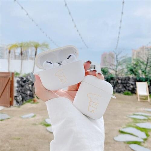 Soft Air Pro3 Case For Apple Airpods 1/2 Case Cute Half Body Bear Silicone Fit for Bluetooth Wireless Earphone Protective Covers