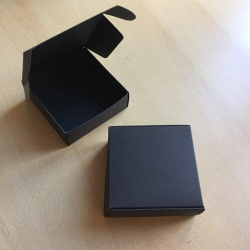 15 sizes Kraft paper Black Gift Packaging Box,black craft Handmade Soap Paper Box,small black cardboard paper packing box