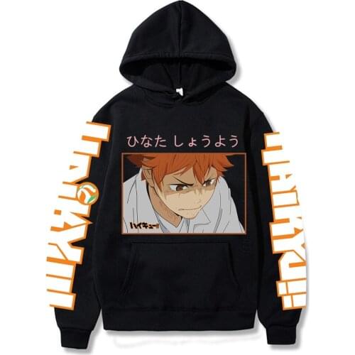 Haikyuu Men Hoodies Print Loose Fashion Designer Streetwear Long Sleeve Hooded Tops Autumn Female Pullover