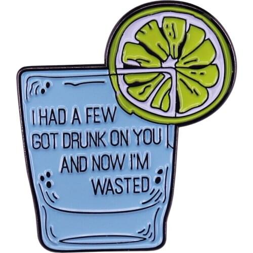 Medicine Harry-Styles Thomas Hull music LGBTQ Lemon soda glass enamel pin brooch I had a few got drunk on you and now I'm wasted