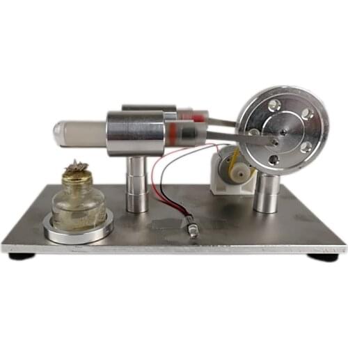 Mini LED Hot Air Stirling Engine Motor Model Science Education Toy Kit