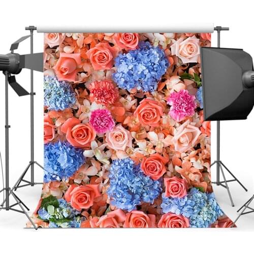 Mehofoto Mothers Day Flower Romantic Background for Photography Colorful Rose Photo Backdrop for Family Photographers MW-078