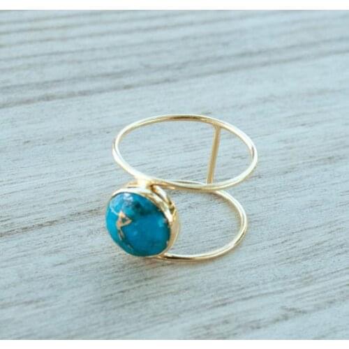 FİRUZEN COLLECTION GEOMETRIC PATTERN ROCKY CERTIFIED LADY RING