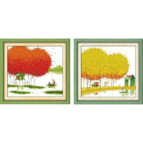 Joy Sunday Cross stitch kits Landscape Cross Stitch pattern 11CT 14CT count printing Embroidery Kit Cotton needlework set