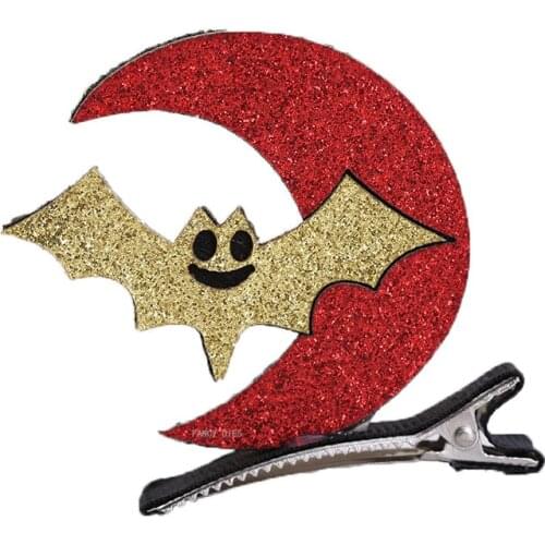 2021 New Halloween moon bat hairpin cutter Cutting Die Mold Diy Scrapbook Decoration Wooden Knife Mould Suitable For Fustelle