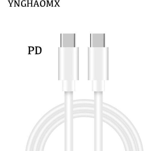 Wholesale 1000pcs/lot 1m white USB C to USB Type C Cable Quick Charge PD type-c to type-c Fast Charging cable