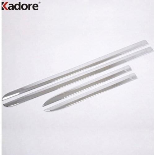 Side Door Body Trim For Ford Kuga Escape 2013 2014 2015 ABS Chrome Door Strip Molding Stream Panel Car Styling Accessories 4pcs