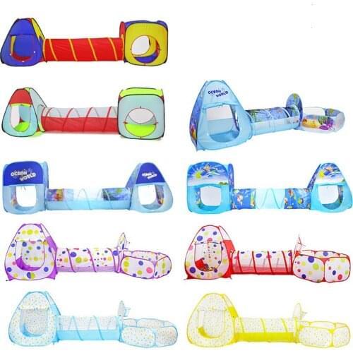 Outdoor палатка Color Matching Combined Childrens 3 In 1 Space Yurt Portable Foldable Indoor Game House Toy игрушки Baby Tent