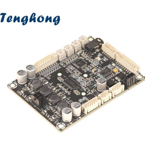 Tenghong Subwoofer Amplifier Board 2x30W Adjustable EQ With DSP Treble Bass Filter Sound Amplifier Home Theater HIFI AMP Class D