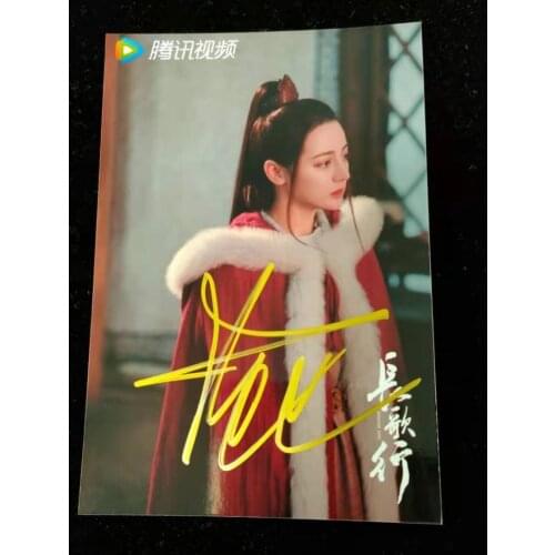 Hand Signed The Long Ballad Dilraba Wu Lei Liu Yuning autographed photo Gifts 4*6 Chinese Actors 042021