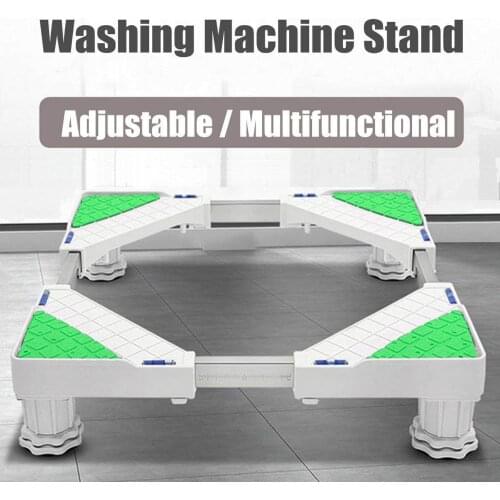 Movable Refrigerator Floor Trolley Wsahing Machine Stand Fridge Base Double Wheel with Brake Fix Foot 500kg