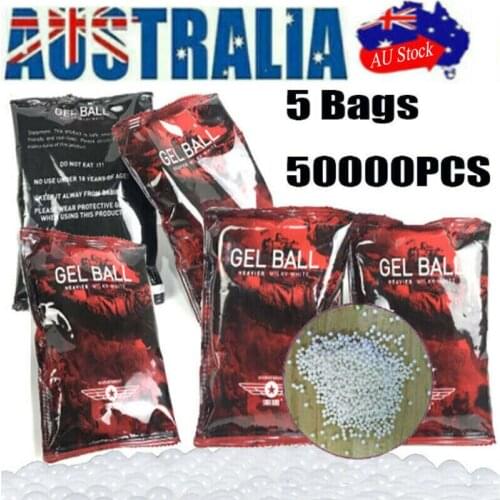 5Bags Hardened Gel Balls High Quality Ammo Gel Blaster Toy Gun Water Bullets 50000PC Milky 7-8MM Fast Delivery