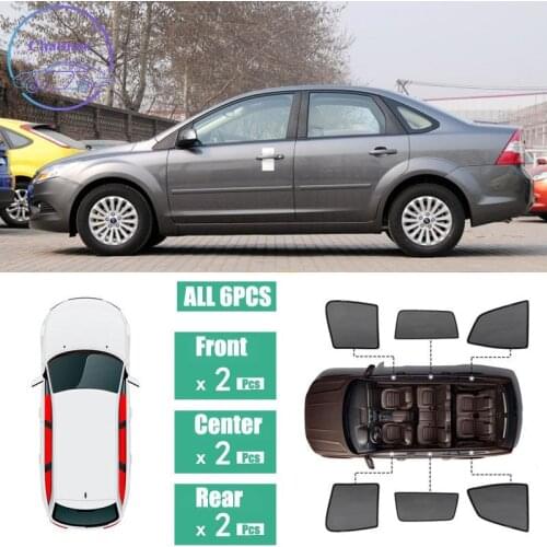 For Ford Focus Sedan 2014-2019 Window Sunshade UV Protection Ray Blocking Mesh Laser Block Black Net Yarn