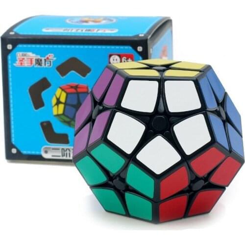 SS 2x2 Megaminx Dodecahedron Twist Puzzle Speed Magic Cube Fancy Toy Black Brain Teaser Safe ABS Ultra-Smooth Intelligence