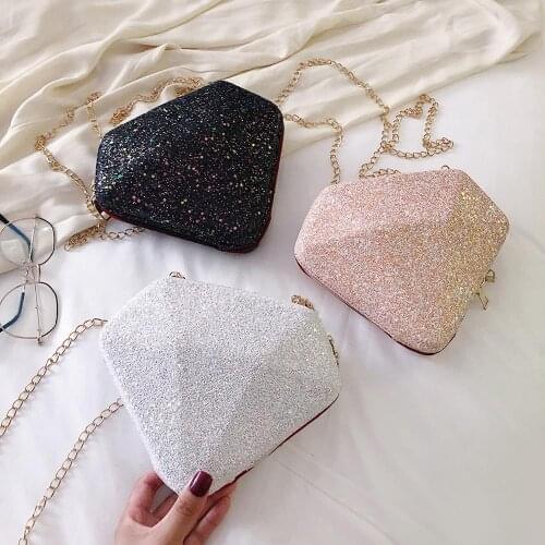 2020 Fashion Hologram Bag Diamond Shape Laser Holographic Crossbody Chain Bag Women Messenger Bags bolsa feminina
