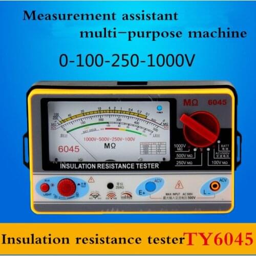 TY6045 Electrical resistivity measuring instruments with Resistance Tester 100V-250V-500V-1000V Pointer Meter Analog Insulation