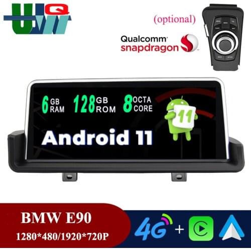 UJQW 10.25" Android 11 8 Core 128G Car GPS Navigation Radio Multimedia Player for BMW BMW 3 Series E90 E91 E92 E93 2005-2012 BT