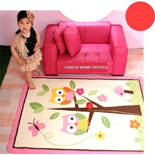 Unique Cartoon Owl Carpet Designer Pink Fairy Girls Rug For Living Room Delicate Butterfly Kids Rug