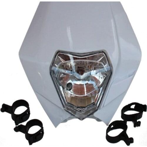 Universal White Motorcycle Bike Headlight Headlamp For Yamaha Kawasaki Suzuki Honda KTN Dirt Bike ATV Old School Custom