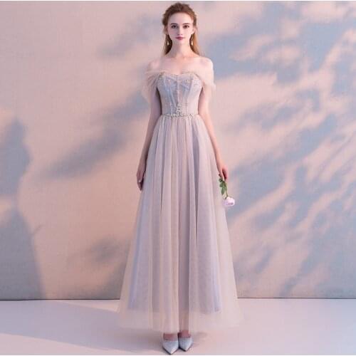 High Quality Gorgeous Party Evening Dress One-shoulder Ladys Birthday Party Prom Dress Fairy Bridesmaid Dress A279