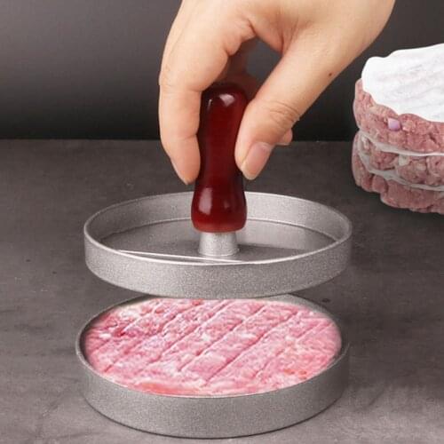 High quality Round Shape Hamburger Press Aluminum Alloy Meat Beef Grill Burger Mold Kitchen Tool